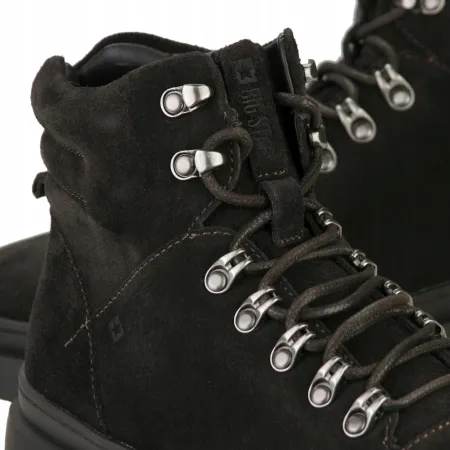 BUTY męskie ZIMOWE botki BIG STAR SKÓRZANE ocieplane półbuty OO174189 41