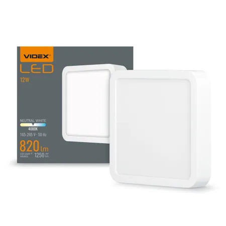 LAMPA PLAFON oprawa oświetleniowa sufitowa natynkowa VIDEX 12W LED 14x3cm