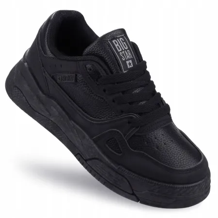 BUTY sportowe damskie BIG STAR sneakersy SKÓRZANE niskie czarne NN274666 36