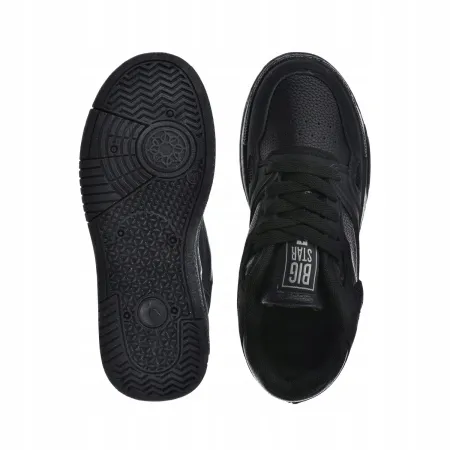 BUTY sportowe damskie BIG STAR sneakersy SKÓRZANE niskie czarne NN274666 36