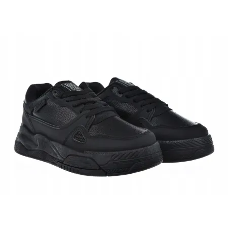 BUTY sportowe damskie BIG STAR sneakersy SKÓRZANE niskie czarne NN274666 36