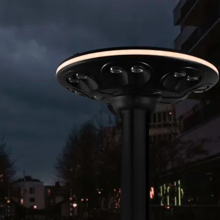 Lampa latarnia SOLARNA LED PARKOWA OGRODOWA z czujnikiem ruchu pilot
