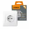 Gniazdo elektryczne TYP SCHUKO gniazdko wysoka jakość VIDEX BINERA białe