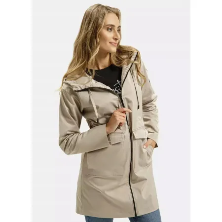 KURTKA damska PARKA wiosenna PŁASZCZ z kapturem CROSS JEANS casual S