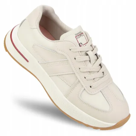 Buty sportowe damskie Daniel Lopez skórzane SNEAKERSY beżowe SS2D4043 39