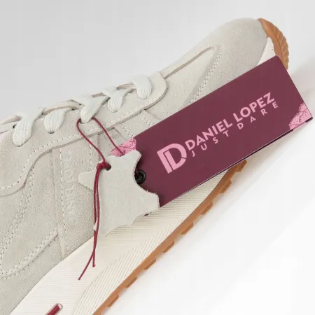 Buty sportowe damskie Daniel Lopez skórzane SNEAKERSY beżowe SS2D4045 39