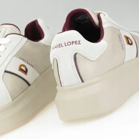 Buty sportowe damskie Daniel Lopez skórzane SNEAKERSY beżowe SS2D4003 41