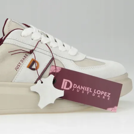 Buty sportowe damskie Daniel Lopez skórzane SNEAKERSY beżowe SS2D4003 41