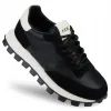 BUTY sportowe męskie GOE sneakersy SKÓRZANE czarne OO1N4001 44