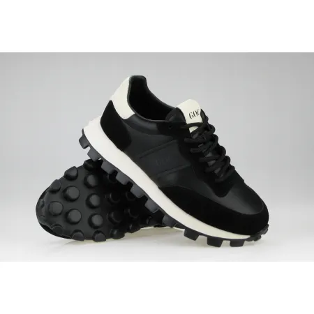 BUTY sportowe męskie GOE sneakersy SKÓRZANE czarne OO1N4001 44