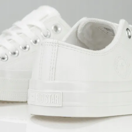 TRAMPKI damskie buty BIG STAR OCIEPLANE na jesień niskie białe OO274927 40