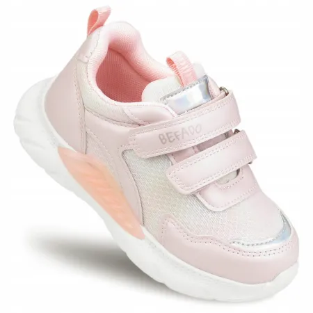 BEFADO buty sportowe dziecięce na RZEPY sneakersy na jesień wiosnę róż 28