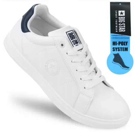 Buty sportowe trampki męskie BIG STAR sneakersy białe skórzane NN174282 42