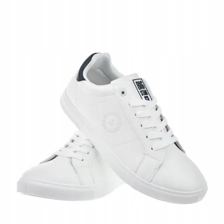 Buty sportowe trampki męskie BIG STAR sneakersy białe skórzane NN174282 45