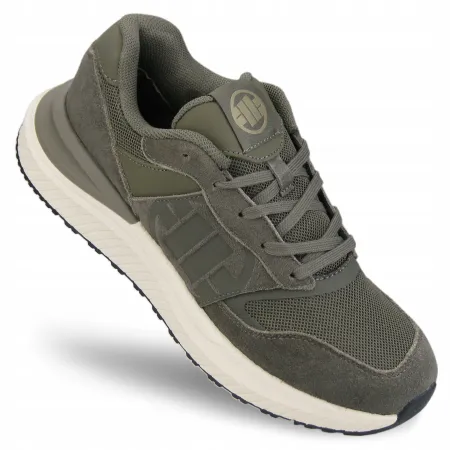 BUTY sportowe męskie PITBULL skórzane SNEAKERSY ENCINO khaki 42