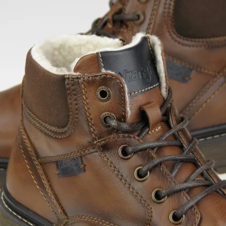 Buty męskie WRANGLER wysokie TRAPERY trzewiki za kostkę Marshall brązowe 45