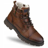 Buty męskie WRANGLER wysokie TRAPERY trzewiki za kostkę Ryland brązowe 43