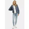BLUZA damska kangurka z KAPTUREM CROSS JEANS dresowa sportowa ecru L