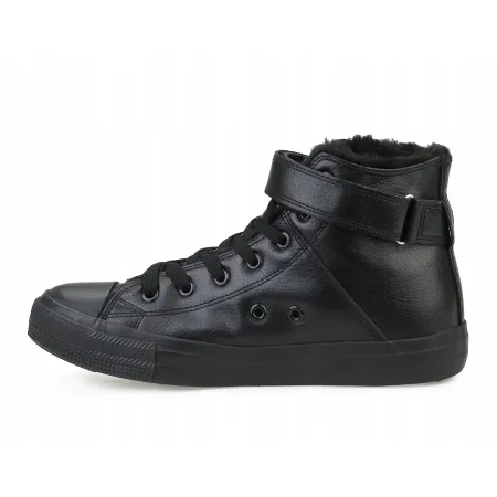 TRAMPKI damskie ocieplane BIG STAR wysokie czarne buty jesienne zimowe 38