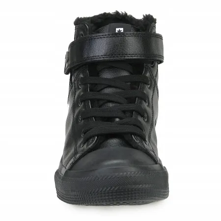 TRAMPKI damskie ocieplane BIG STAR wysokie czarne buty jesienne zimowe 38