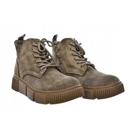 BUTY botki damskie OCIEPLANE zimowe TRAPERY BIG STAR skórzane SS274594 41
