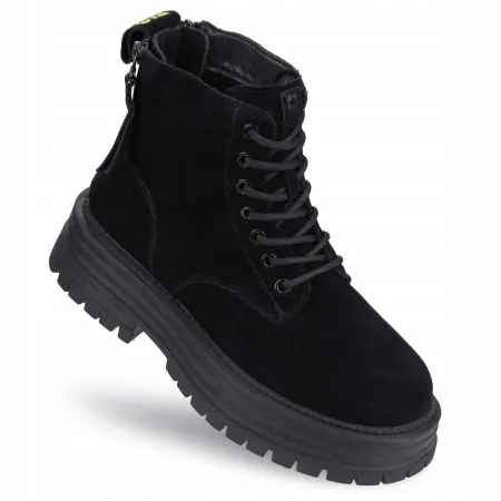 BUTY botki damskie OCIEPLANE zimowe TRAPERY BIG STAR zamszowe SS274577 41