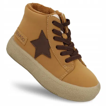 BEFADO Buty dziecięce ocieplane zimowe jesienne z zamkiem lekkie 169P035 23
