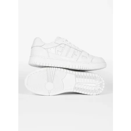 BUTY sportowe męskie PITBULL skórzane SNEAKERSY miejskie ELKWOOD białe 42