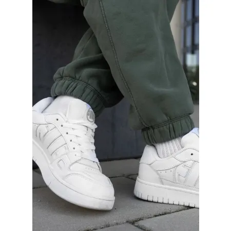 BUTY sportowe męskie PITBULL skórzane SNEAKERSY miejskie ELKWOOD białe 43