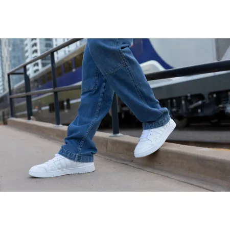 BUTY sportowe męskie PITBULL skórzane SNEAKERSY miejskie ELKWOOD białe 43