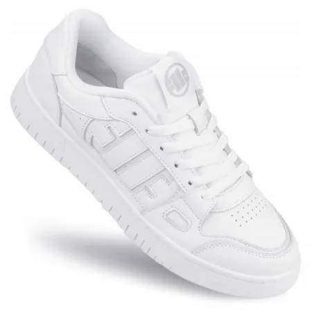 BUTY sportowe męskie PITBULL skórzane SNEAKERSY miejskie ELKWOOD białe 40