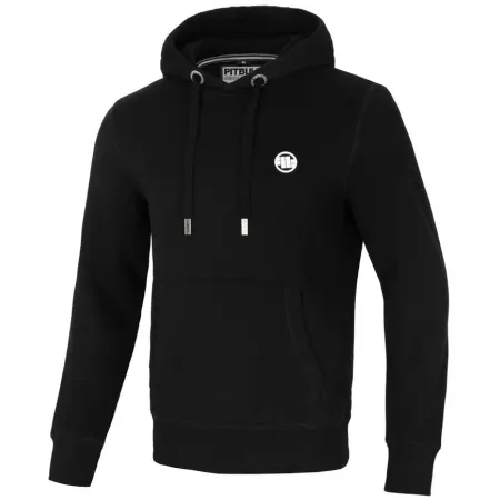 BLUZA męska z KAPTUREM PIT BULL SMALL LOGO gruba 360GSM czarna KANGURKA M