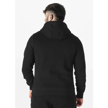 BLUZA męska z KAPTUREM PIT BULL SMALL LOGO gruba 360GSM czarna KANGURKA M