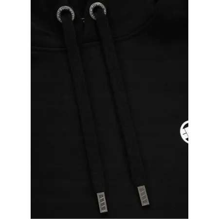 BLUZA męska z KAPTUREM PIT BULL SMALL LOGO gruba 360GSM czarna KANGURKA S