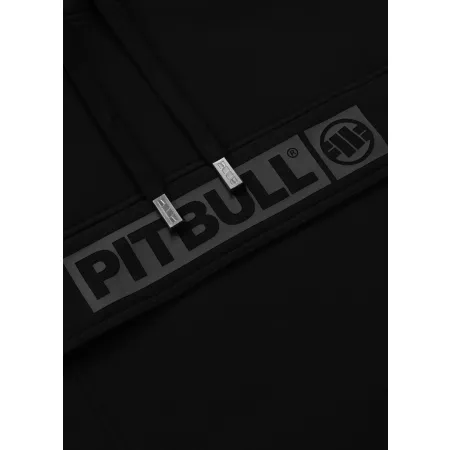 BLUZA męska z KAPTUREM PIT BULL gruba 360GSM KANGURKA PITBULL czarna M
