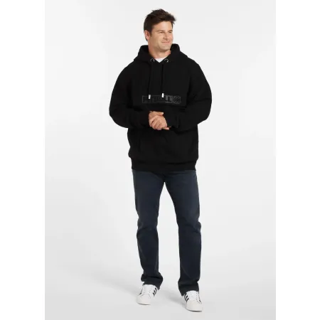 BLUZA męska z KAPTUREM PIT BULL gruba 360GSM KANGURKA PITBULL czarna M