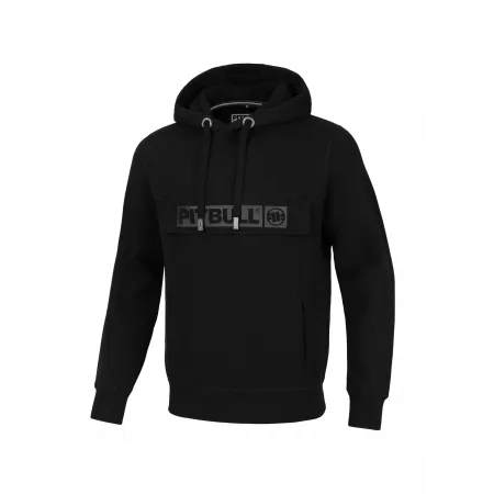 BLUZA męska z KAPTUREM PIT BULL gruba 360GSM KANGURKA PITBULL czarna 3XL