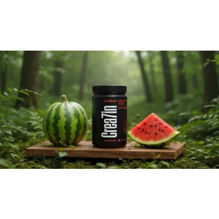 GymBeam Crea7in kreatyna w proszku smak arbuza MONOHYDRAT jabłczan 300g