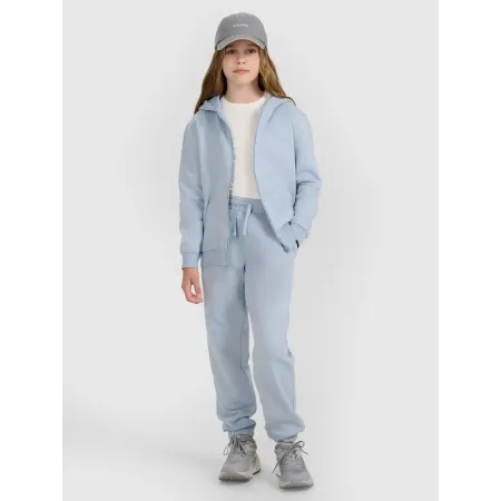 BLUZA rozpinana 4F z KAPTUREM dla dziewczynki dziecięca dresowa F1952 146