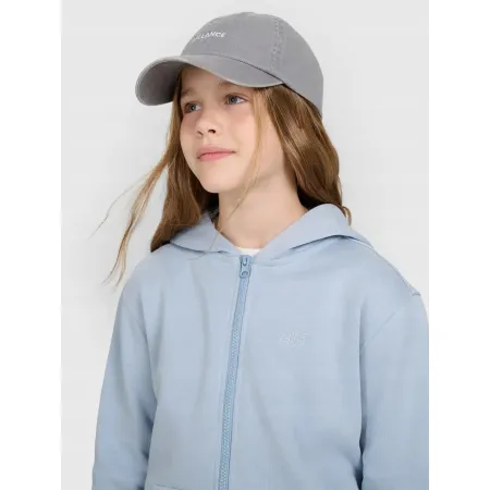BLUZA rozpinana 4F z KAPTUREM dla dziewczynki dziecięca dresowa F1952 146