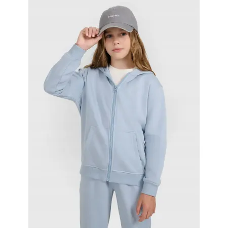 BLUZA rozpinana 4F z KAPTUREM dla dziewczynki dziecięca dresowa F1952 164