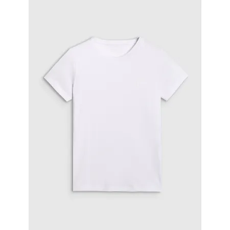 KOSZULKA damska tshirt damski 4F z krótkim rękawem bawełna SHF2255 biała L