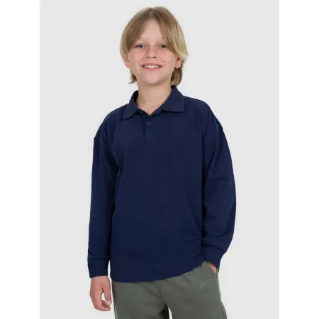 LONGSLEEVE KOSZULKA POLO 4F BLUZA dziecięca z długim rękawem TLONM483 152
