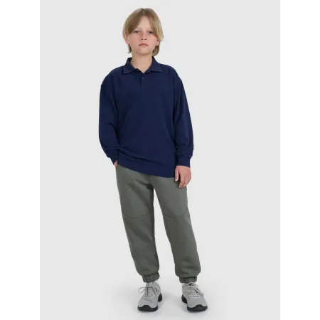 LONGSLEEVE KOSZULKA POLO 4F BLUZA dziecięca z długim rękawem TLONM483 134