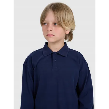 LONGSLEEVE KOSZULKA POLO 4F BLUZA dziecięca z długim rękawem TLONM483 134