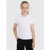4F KOSZULKA POLO dziewczęca T-SHIRT z kołnierzykiem TPTSF613 bawełniana 134