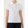 4F KOSZULKA POLO dziewczęca T-SHIRT z kołnierzykiem TPTSF613 bawełniana 134