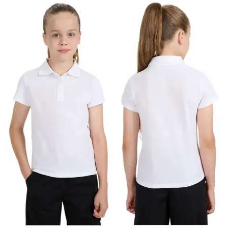 4F KOSZULKA POLO dziewczęca T-SHIRT z kołnierzykiem TPTSF613 bawełniana 140