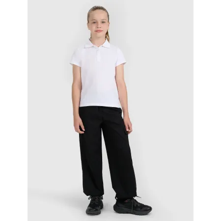 4F KOSZULKA POLO dziewczęca T-SHIRT z kołnierzykiem TPTSF613 bawełniana 140