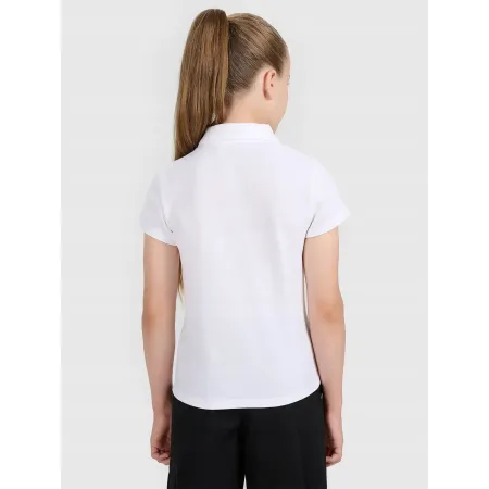 4F KOSZULKA POLO dziewczęca T-SHIRT z kołnierzykiem TPTSF613 bawełniana 164